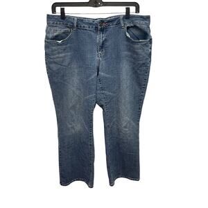 CATO Premium Womens Size 18WP Straight Leg Stretch Cotton Denim Blue Jeans